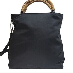 ⭐GUCCI Nylon Bamboo handle/Sling Satchel Bag